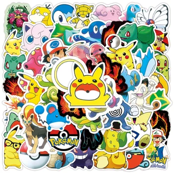 100 ADET Yeni Pokemon Sticker Su Geçirmez Karikatür Graffiti Sevimli Pet Pikachu Taşıma Çantası Dizüstü Dekorasyon