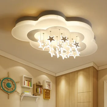 Basit modern tavan lambası ana yatak odası lambası yaratıcı kişilik bulut aydınlatma erkek kız çocuk odası tavan lambası