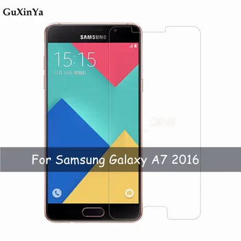 2 adet Temperli Cam sFor Samsung Galaxy A7 2016 Ekran Koruyucu Cam Samsung A7 2016 Anti-scratch Cam A710 Telefon Filmi