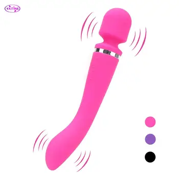 25cm Sihirli Değnek Büyük Vibratörler Kadınlar İçin Meme Klitoral Stimülatörü Vajinal Anal Plug Dildos Kadın mastürbasyon için seks oyuncakları Erotik