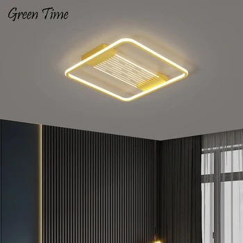 Modern LED tavan ışık Kapalı Siyah ve altın Tavan lambası Oturma odası Yatak odası Çalışma yemek odası mutfak ışığı aydınlatma armatürü