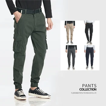 Kış Yeni erkek Çok Cep Kargo pantolon Açık Rahat Sweatpants Erkek Japon Streetwear Retro Moda Pantolon Joggers Erkekler