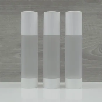100ml havasız şişe beyaz pompa alt kapak buzlu vücut losyonu / emülsiyon / vakıf / özü / yağ / serum Kozmetik Konteyner
