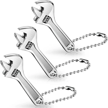 Ayarlanabilir Anahtarı Mini Somun Anahtarı vites değiştirme anahtarı Anahtarı Küçük ayarlanabilir anahtar Zinciri İle (3 Paket, 2.5 İnç)