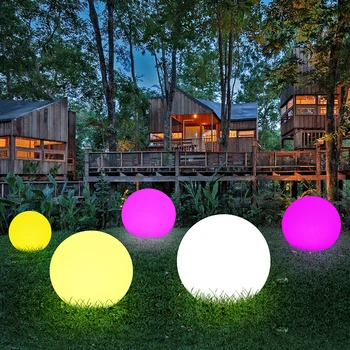 16 Renk Bahçe ışık topları açık su geçirmez Bahçe Ve Sebze Yama Zemin lambası Parti düğün Doğum Günü dekorasyon
