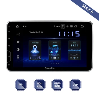 Android 10 Araba Radyo GPS 1 Din Evrensel Açı Ayarlanabilir 10.2 