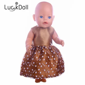Yeni Gelenler Kahverengi El Yapımı Etek İçin Fit 18 inç amerikan oyuncak bebek ve 43 cm bebek bebek, çocuk Hediye, ücretsiz Kargo(Sadece Giysi)