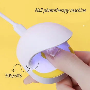 6W MİNİ USB UV LED tırnak kurutucu lamba Tırnak Sanat Manikür Araçları Beyaz Yumurta Şekli Tasarım 30S Hızlı Kuruyan kür ışık Jel Lehçe için