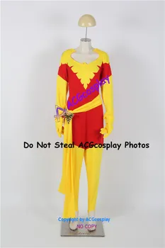 Spandex yapımı Kırmızı ve sarı renk acgcosplay Koyu Phoenix Cosplay Kostüm