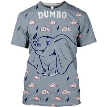 Komik Giyim Dropship Fil Dumbo 3D T Shirt Kadın Disney Animasyon Filmleri Kadın Grafik Kız T-shirt Unisex Tee Gömlek