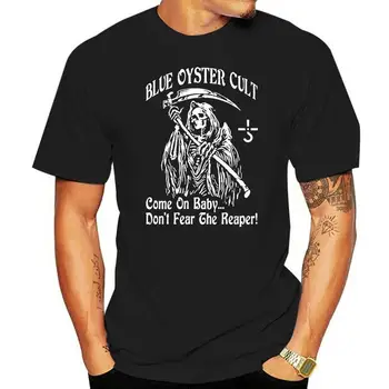 Erkek Cool-T-Shirt MAVİ OYSTER KÜLT YOK KORKU REAPER Yaz Moda Sokak kısa kollu tişört