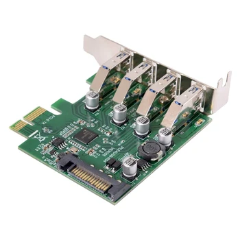 Düşük Profilli 4 Port PCI-E USB 3.0 HUB PCI Express Genişletme Kartı Adaptörü 5Gbps USB1.1/2.0/3. 0 İşletim Sistemleri