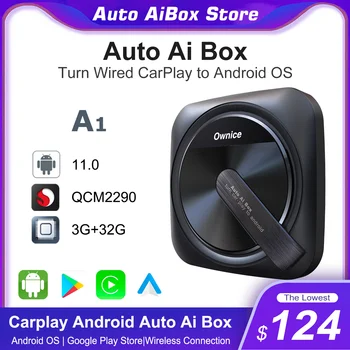 Otomatik Carplay Akışı AI kutusu A1 Android 11 Ücretsiz Kargo Akıllı TV Kutusu 4G LTE WiFi Kablosuz Araba Stereo GPS Apple PEUGEOT 308 için