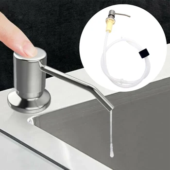 1 adet Sabunluk Mutfak Losyon Pompaları Silikon Lavabo Sıvı Sabunluk Paslanmaz Çelik Malzemeleri Yeni Marka