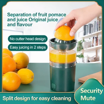 Elektrikli Meyve Sıkacağı Taşınabilir Portakal Limon Blender Kablosuz Eller Serbest Meyve Sıkacağı Ev USB Şarj Mutfak Taze Sıkacağı
