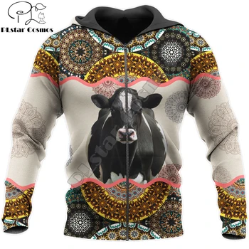 Güzel İnek 3D Tüm Baskılı Erkekler Hoodie Harajuku Kazak Streetwear sonbahar hoodies Unisex Rahat ceket Eşofman DK015