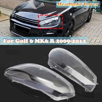Araba Far Kabuk far camı Yedek Otomatik Şeffaf Abajur-VW Golf 6 MK6 R 2009-2012