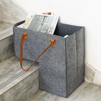 Iskandinav Modern Keçe saklama çantası Merdiven Giriş Oyuncaklar Çeşitli Eşyalar Giyim Merdiven Katlanabilir Depolama Sepeti Kova Kutusu