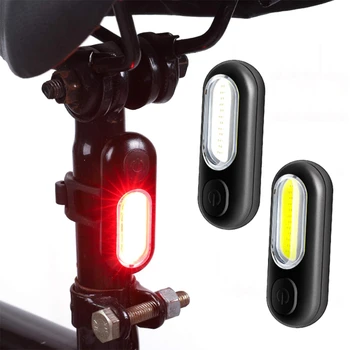 Bisiklet ışığı USB Şarj Edilebilir Kuyruk Lambası Dağ Bisikleti Sürme Lamba Uyarı Kırmızı ve Beyaz Çift Flaş Kuyruk Lambası Bisiklet Aksesuarları