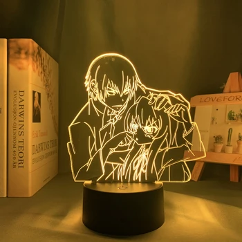 Anime led ışık Toradora KAPLAN X EJDERHA çocuk Odası Dekor için Gece Lambası Çocuk Doğum Günü Hediyesi Manga Toradora 3d Lamba Yatak Odası