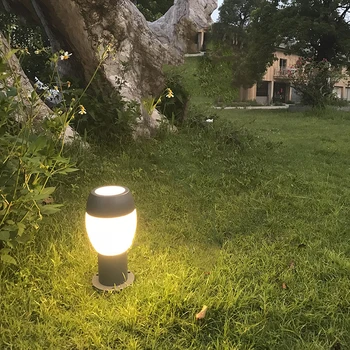 Alüminyum Silindir bahçe çim ışığı Yolu Yol Sonrası çim ışığı Villa Peyzaj Arka Bahçe çim direk lambası E27 lamba tipi