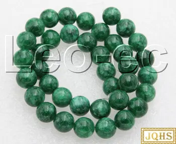 Doğal 10mm Renkli yeşil Jades Taş dağınık boncuklar Takı Yapımı ıçin Strand 15