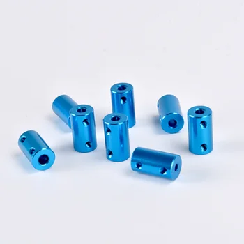 Çok boyutlu alüminyum alaşımlı kaplin delik 3D baskılı parçalar mavi esnek şaft bağlantı vidası parçaları step motor aksesuarları