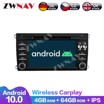 Ses Radyo DVD Oynatıcı Carplay Araba Dokunmatik Ekran 8 Çekirdekli Android 10 64G Stereo Multimedya Navigasyon Porsche Cayenne 2003-2010 için