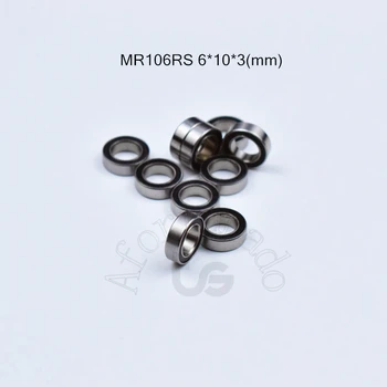 Minyatür Rulman 10 adet MR106RS 6*10*3 (mm) ücretsiz kargo krom çelik Kauçuk Mühürlü Yüksek hızlı Mekanik ekipman parçaları