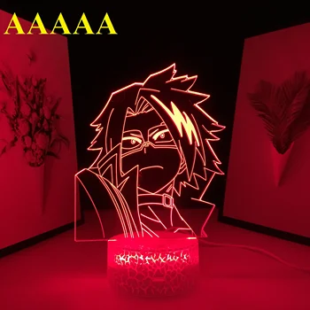 Denki Kaminari Masa yatak odası için lamba Dekor doğum günü hediyesi Manga My Hero Academia 3D ışık My Hero Academia Anime LED gece Lambası