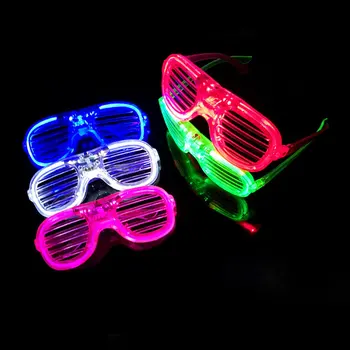1 Paket Led Glasses6 Renk Gözlük Deklanşör Tonları kızdırma Sopa Led Parti Karanlıkta Glow Malzemeleri İyilik Doğum Günü Neon parti oyuncakları