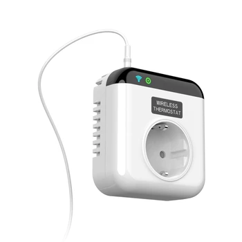 1 Adet Wifi Akıllı Termostatik AC100 - 240V Soket sıcaklık kontrol cihazı Programlanabilir Smartlife Alexa Google Asistan AB Tak
