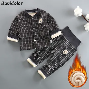 0-2year Bebek Giysileri Set Kış Pamuk Yenidoğan Bebek Erkek Kız Elbise 2 ADET Bebek Pijama Unisex Çocuk giyim setleri