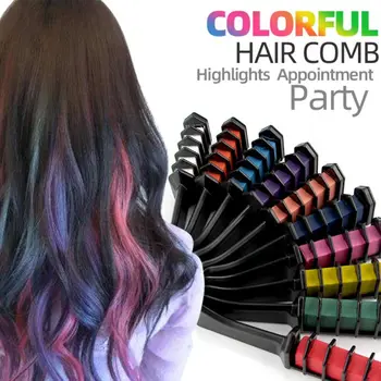 10 renkler Yeni Saç Rengi Saç Rengi Tebeşir Tek Kullanımlık Boya Kalemi Saç Maskara Saç Boyama Tarak Saç Boyası Sopa