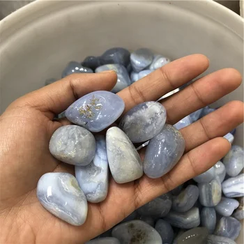 Kristaller şifa taşları doğal Mavi Dantel Akik Eskitme Taşlar ev dekorasyon için