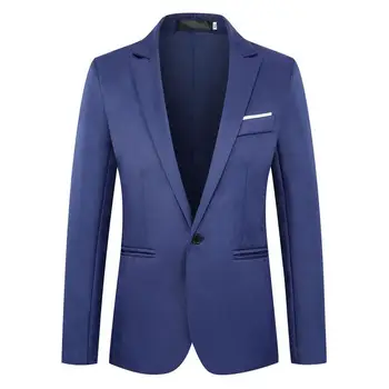 Marka Gökyüzü Mavi Blazer Erkekler Kostüm Veste Homme Erkek Slim Fit Blazer Ceket Şık Takım Elbise ceketler erkekler için chaquetas hombre