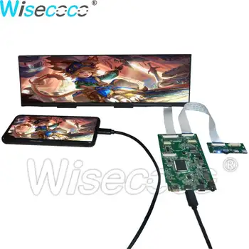 12.6 İnç IPS LCD Ekran 1920 * 515 Ekran eDP 40 PİN Tip-c USB C sürücü panosu Bağlantı Telefon PC İletir Görüntü Wisecoco
