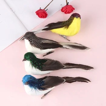 Mini Sahte Kuşlar Yapay Tüy Köpük Güvercinler Düğün Dekorasyon Mekan Süs Kuş Modeli Ev Bahçe Süs DIY Parti Kullanımı