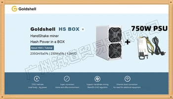 Ücretsiz Kargo Yeni Goldshell HS-BOX 235GH / S 230 W SC El Sıkışma Madenci (750 PSU İle ) düşük gürültü madencilik ofis ve ev