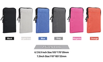 Su geçirmez kumaş Kılıf çanta Kol Çantası Kapak Xiaomi Redmi İçin 9T 9A 9C Poco X3 Pro F3 M3 Not 10 Pro 10T fermuar kart yuvası çanta