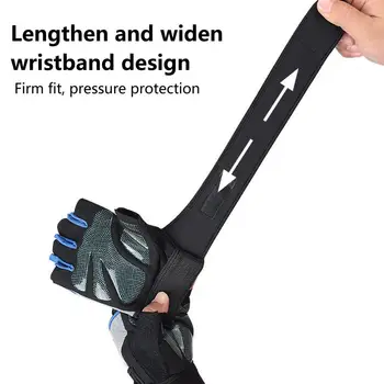 1 Çift Güvenli bisiklet eldiveni kaymaz Palm Tasarım Silikon Spor Eldiven Uzatılmış bisiklet eldiveni