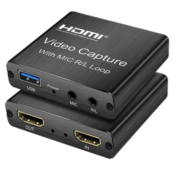 4K HDMI Video Yakalama Kartı 1080p Kurulu Oyun Yakalama Kartı USB 2.0 Kaydedici Kutusu Cihazı Canlı Akış Video Kayıt Döngü
