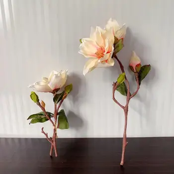 Manolya Sprey Kaliteli İpek yapay çiçekler Yüksek Simülasyon Düğün Çiçekleri Ev Dekorasyon