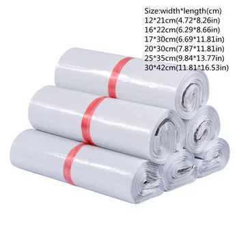 30 Adet Beyaz Self-seal Yapışkanlı Kurye çantalar depolama Çanta Plastik Poli Zarf Mailler Posta Nakliye Posta Çantaları