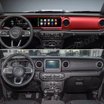 Jeep Wrangler JL 2018-2021 Çift Ekran Dijital Küme Araba Multimedya Oynatıcı Araba GPS Navigasyon Sanal Kokpit Enstrüman