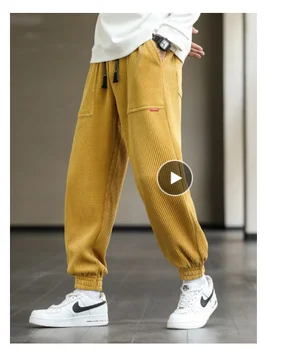 2022 Yeni Sonbahar Kış Kadife Sweatpants Erkekler Baggy Joggers Moda Streetwear Gevşek Rahat harem pantolon Artı Boyutu 8XL