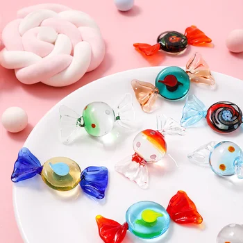 Kız Kalp Renkli Şeker Cam El Sanatları Küçük Süsler Yaratıcı Kız Odası Süslemeleri Ev Ofis Masası çocuk Minyatür Oyuncaklar