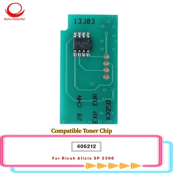 Ricoh Aficio SP 3300 Toner Kartuşu 406212 Yazıcı Sayfası 5K için Uyumlu Lazer Yazıcı Çipi