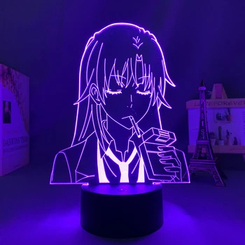 Anime Aksiyon Figürü Shizuka Hiratsuka led ışık Manga Benim Gençlik Romantik Komedi Yanlış Beklendiği Gibi Kawaii Odası dekor lambası