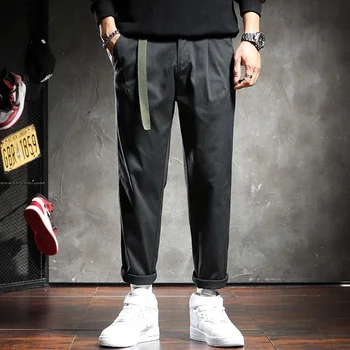 Baggy 2023 Yeni rahat pantolon Erkekler Streetwear Kore Tarzı Düz Pantolon
